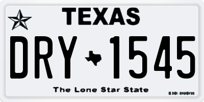 TX license plate DRY1545
