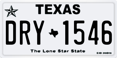 TX license plate DRY1546