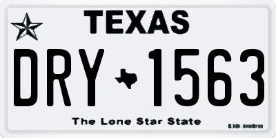 TX license plate DRY1563