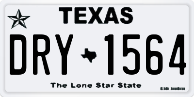TX license plate DRY1564