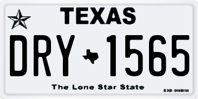 TX license plate DRY1565