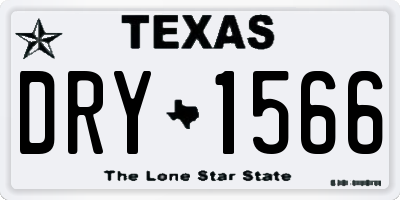 TX license plate DRY1566
