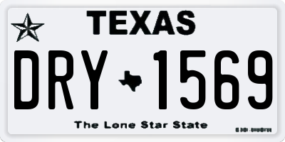 TX license plate DRY1569