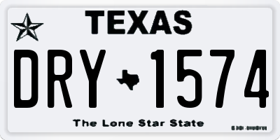 TX license plate DRY1574