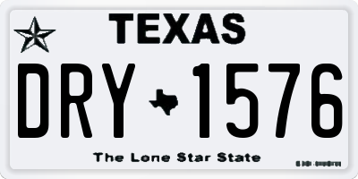 TX license plate DRY1576