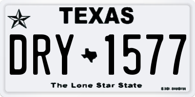 TX license plate DRY1577