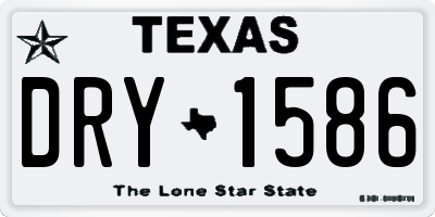 TX license plate DRY1586