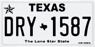 TX license plate DRY1587