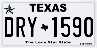 TX license plate DRY1590