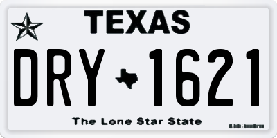 TX license plate DRY1621