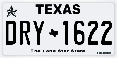 TX license plate DRY1622