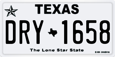 TX license plate DRY1658