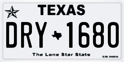 TX license plate DRY1680