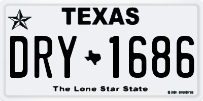 TX license plate DRY1686