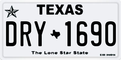 TX license plate DRY1690