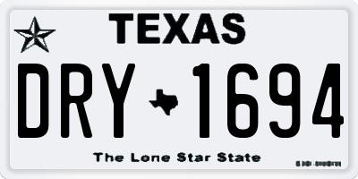 TX license plate DRY1694