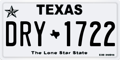 TX license plate DRY1722