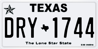 TX license plate DRY1744