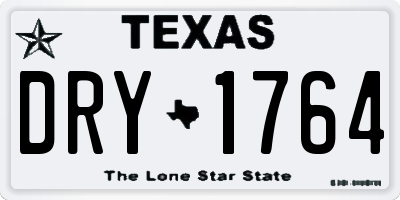 TX license plate DRY1764