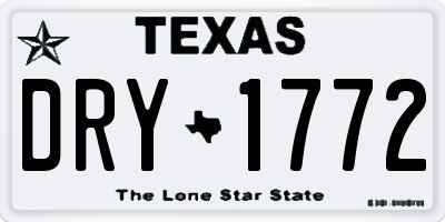 TX license plate DRY1772