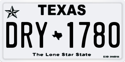 TX license plate DRY1780