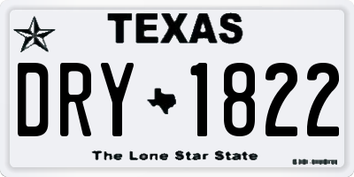 TX license plate DRY1822