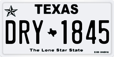 TX license plate DRY1845