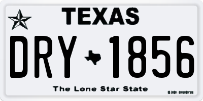 TX license plate DRY1856