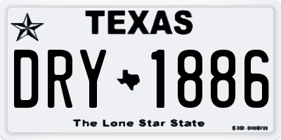 TX license plate DRY1886