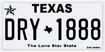 TX license plate DRY1888