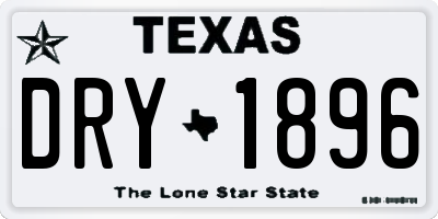 TX license plate DRY1896