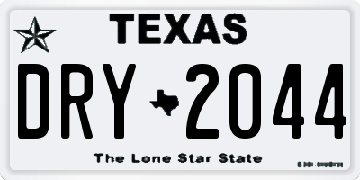 TX license plate DRY2044