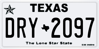 TX license plate DRY2097