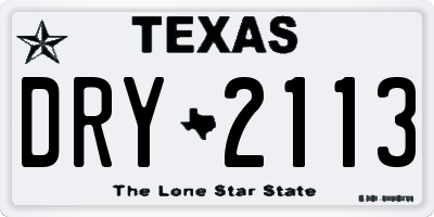 TX license plate DRY2113