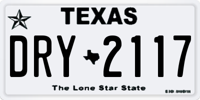 TX license plate DRY2117