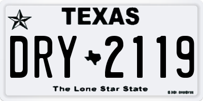TX license plate DRY2119