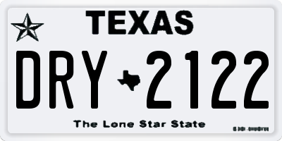 TX license plate DRY2122