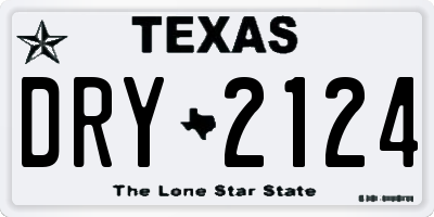 TX license plate DRY2124