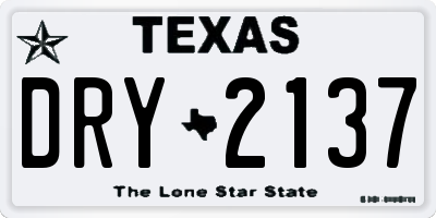 TX license plate DRY2137