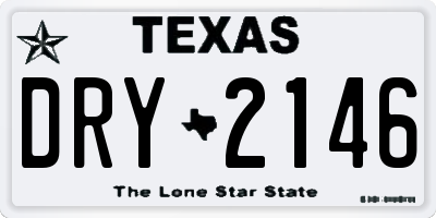 TX license plate DRY2146