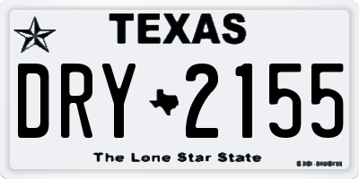 TX license plate DRY2155