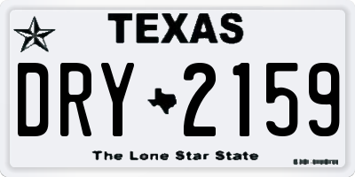 TX license plate DRY2159
