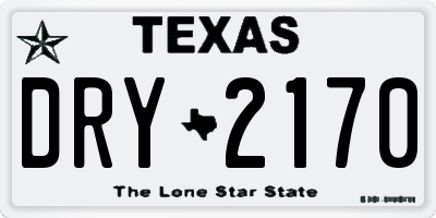 TX license plate DRY2170