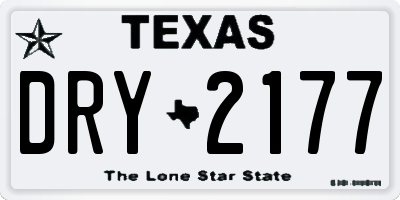 TX license plate DRY2177