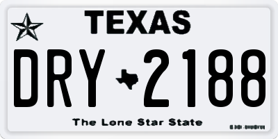TX license plate DRY2188
