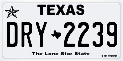 TX license plate DRY2239