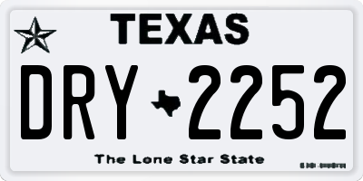 TX license plate DRY2252