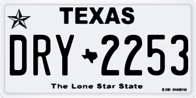 TX license plate DRY2253