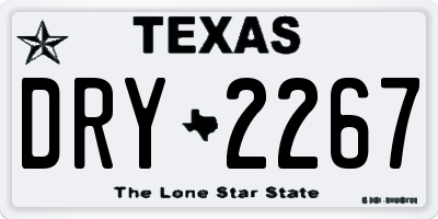 TX license plate DRY2267