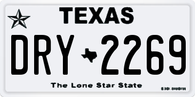 TX license plate DRY2269